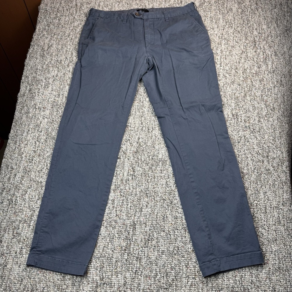 Ted Baker London Dress Pants Mens 34R Fits 34x31 Straight Leg Blue